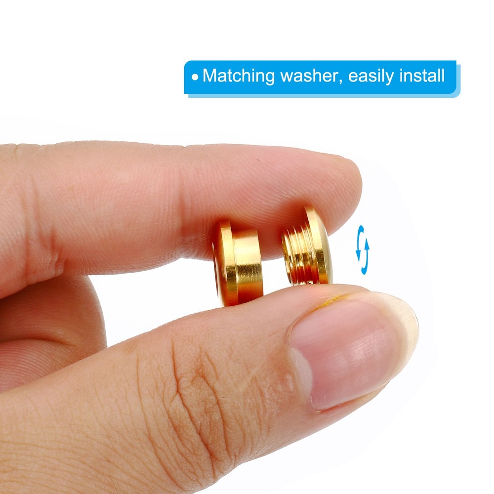 7mm(2/7 Inch) Solid Brass Hole Eyelets, 10 Pcs Arc Surface Grommets, Brass Tone