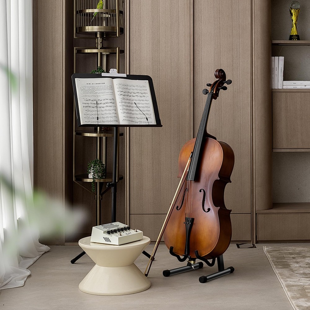 Cello Stand,A-Frame Folding Violin Support Stand,Cello Holder for 1/8-4/4 Cel...
