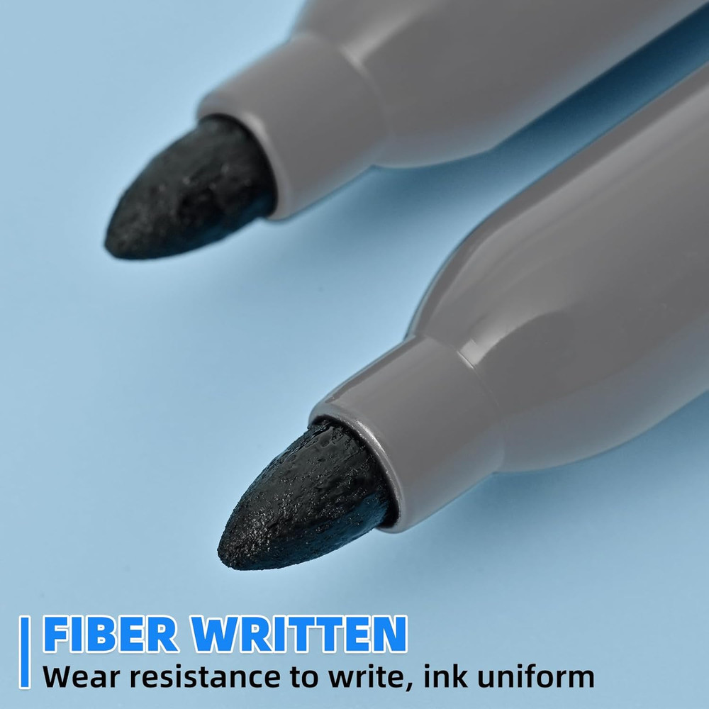 Permanent Markers, 12 Packs Permanent Markers Bulk, Quick Drying in One Second,