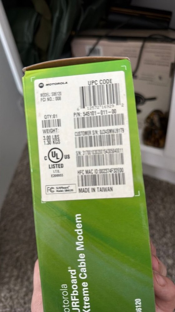 Motorola SURFboard eXtreme Cable Modem SB6120