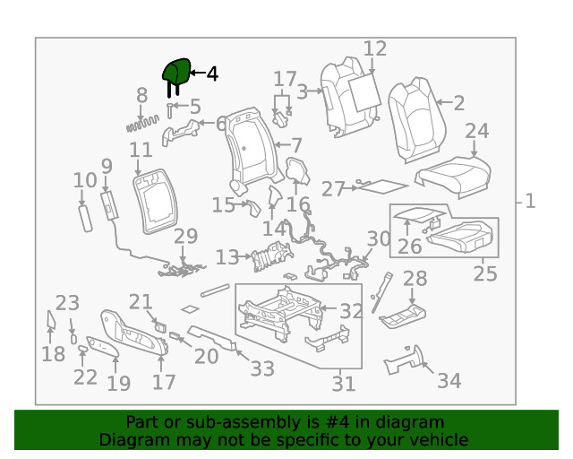 Genuine GM Headrest 25796531