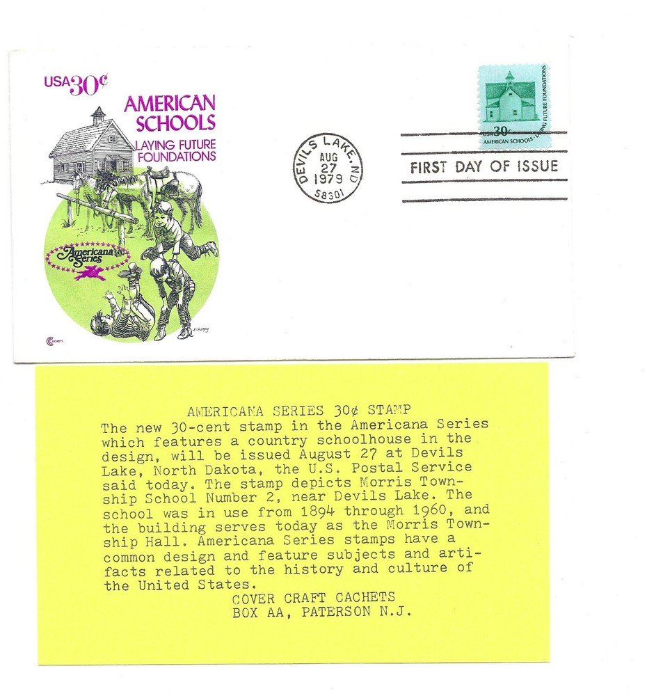 1606 30c Schoolhouse Cover Craft Cachets, CCC, FDC