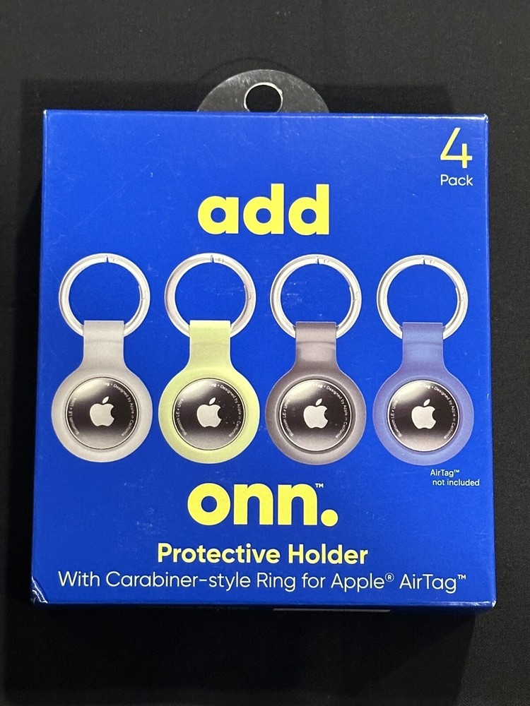 Add Onn Protective Apple Air Tag Holder 4 Pack New