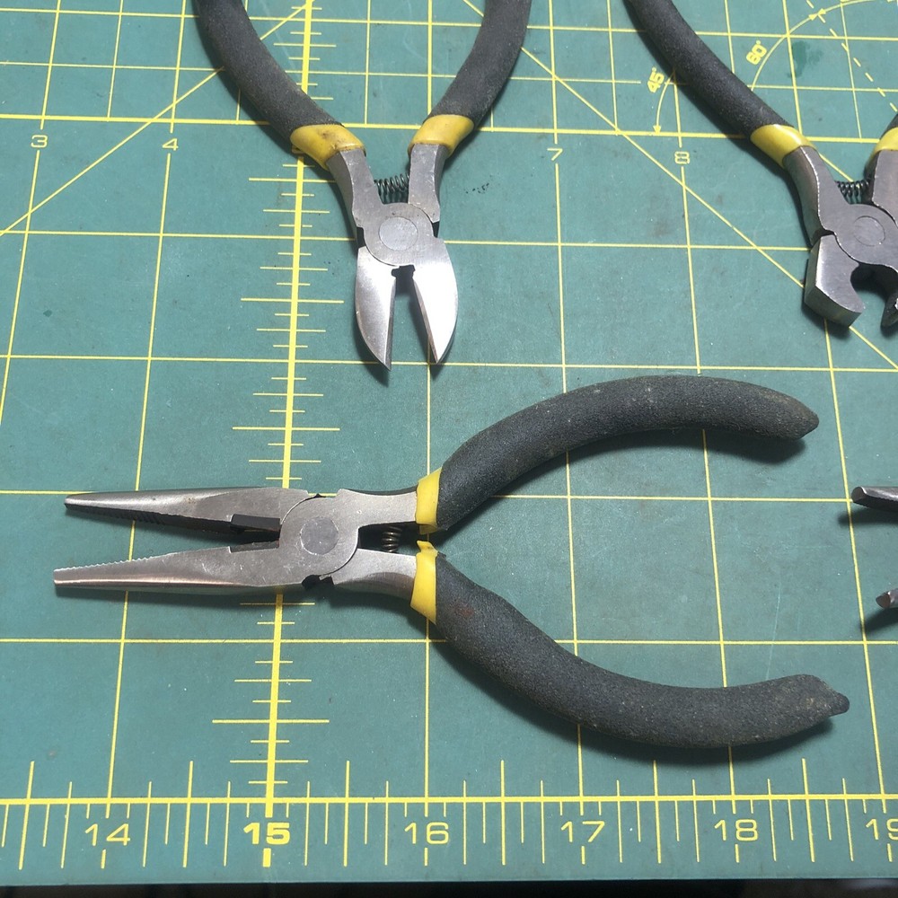 Vintage 4 Piece Pliers Cutters Tool Set 9JD Spring Tools