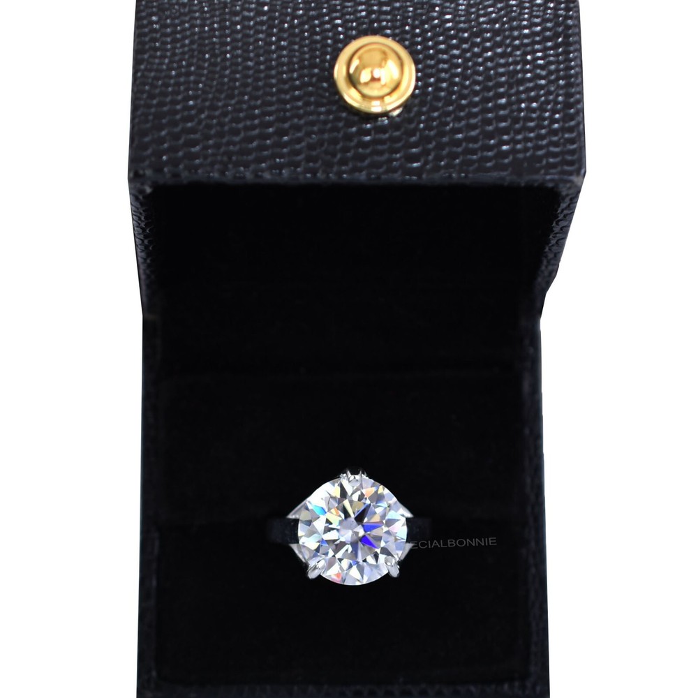 RARE 7.40 Ct Certified White Diamond Solitaire Ring! Free Diamond Studs