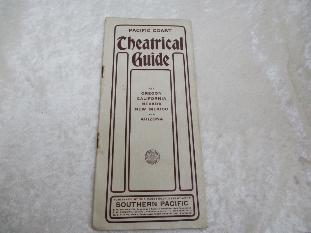 1901 Pacific Coast Theatrical Circuit Guide Pamphlet