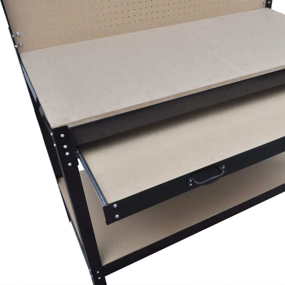 NNEVL Workbench with Pegboard and Drawer