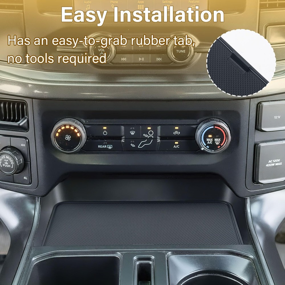 Center Console Organizer Compartment Cover for Ford F150 Full Coverage