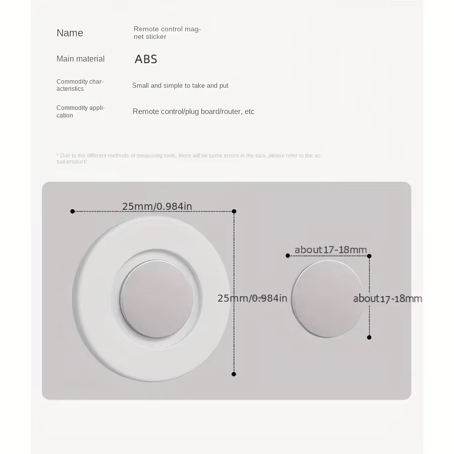 Magnetic Wall Mount Adhesive Hold Remote Control Holder - 3 Count