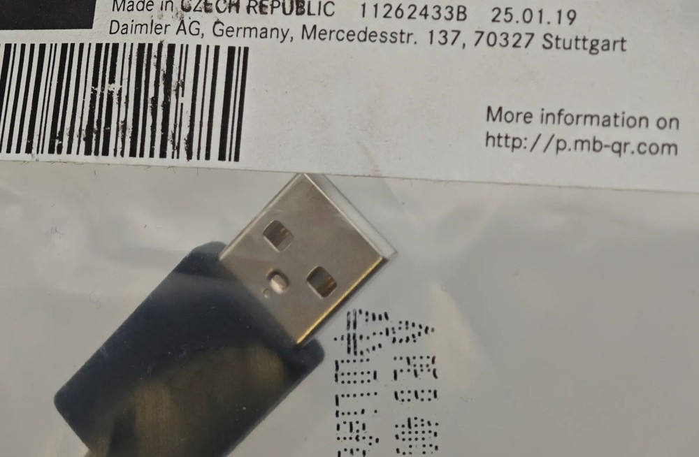 Genuine Mercedes Media Interface Micro USB Cable A2138204402