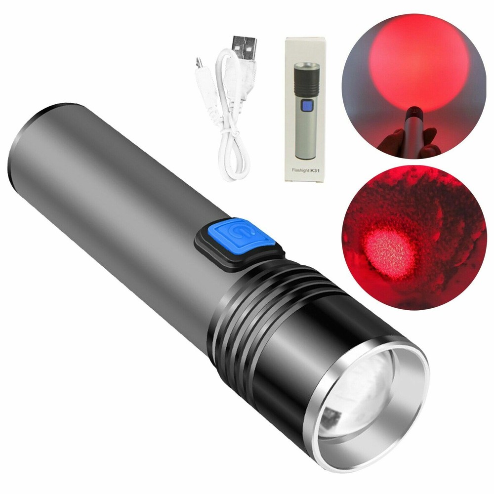 670nM USB Deep Red Light LED Flashlight Against Deteriorating Eyesight