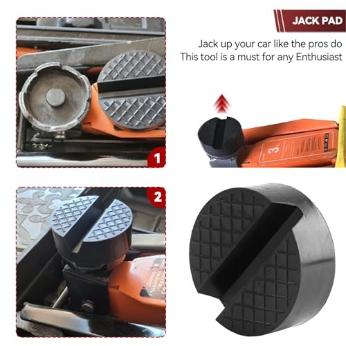 Rubber Jack Pad for Trolley Floor Jack Disk Pad Adapter slotted jack pad 2Pcs