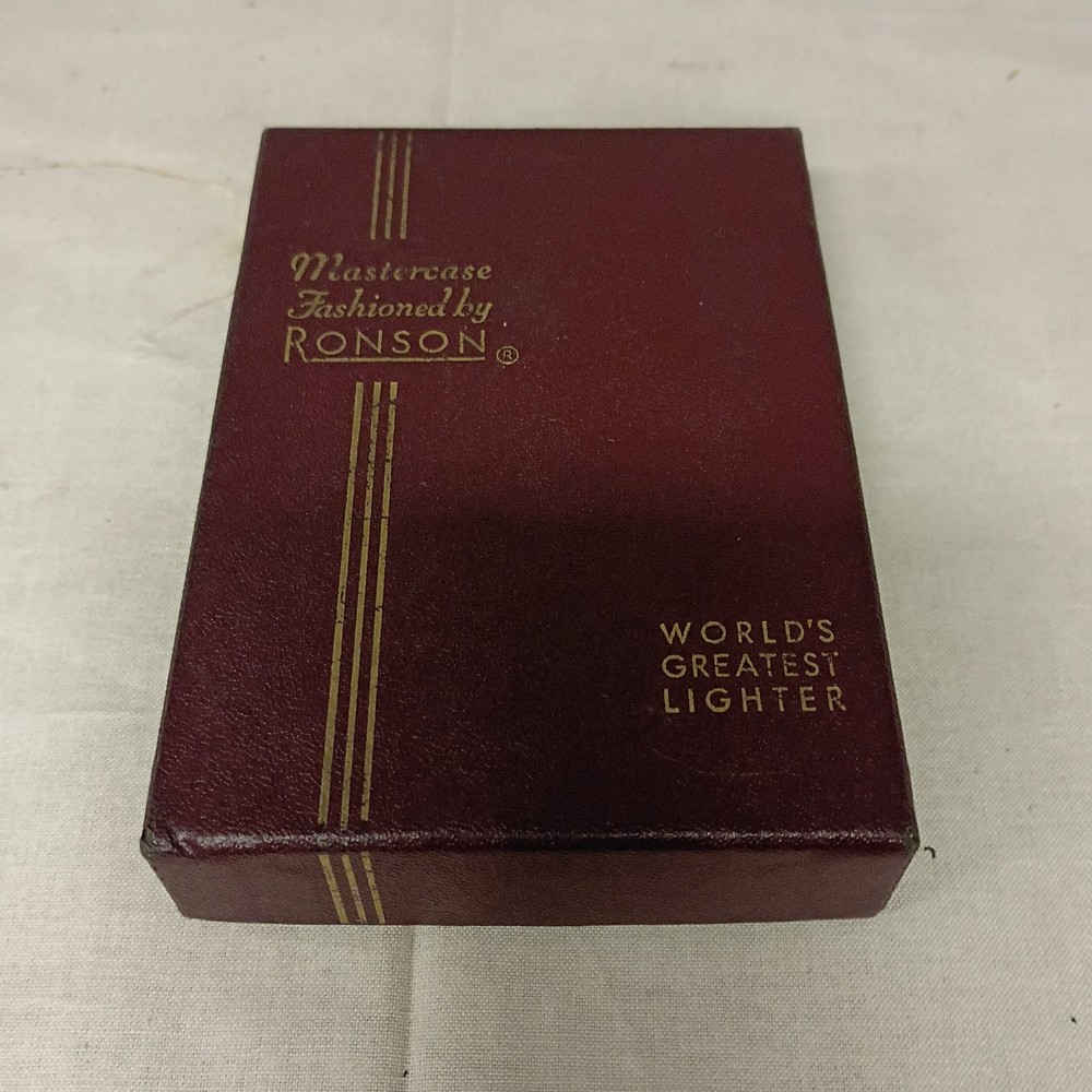 Antique Art Deco RONSON Lighter & Cigarette Case (Inscribed WB) Not tested