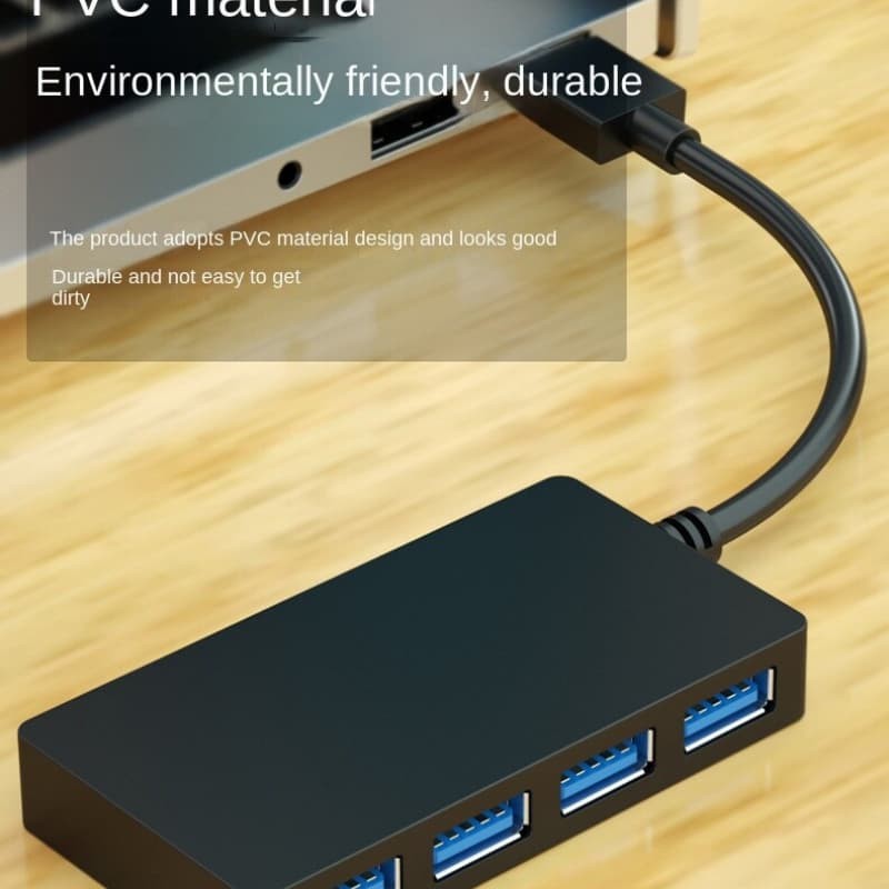 High-Speed USB 3.0 Hub Multi Splitter 4-Port Multiple Expander Adapter Computer