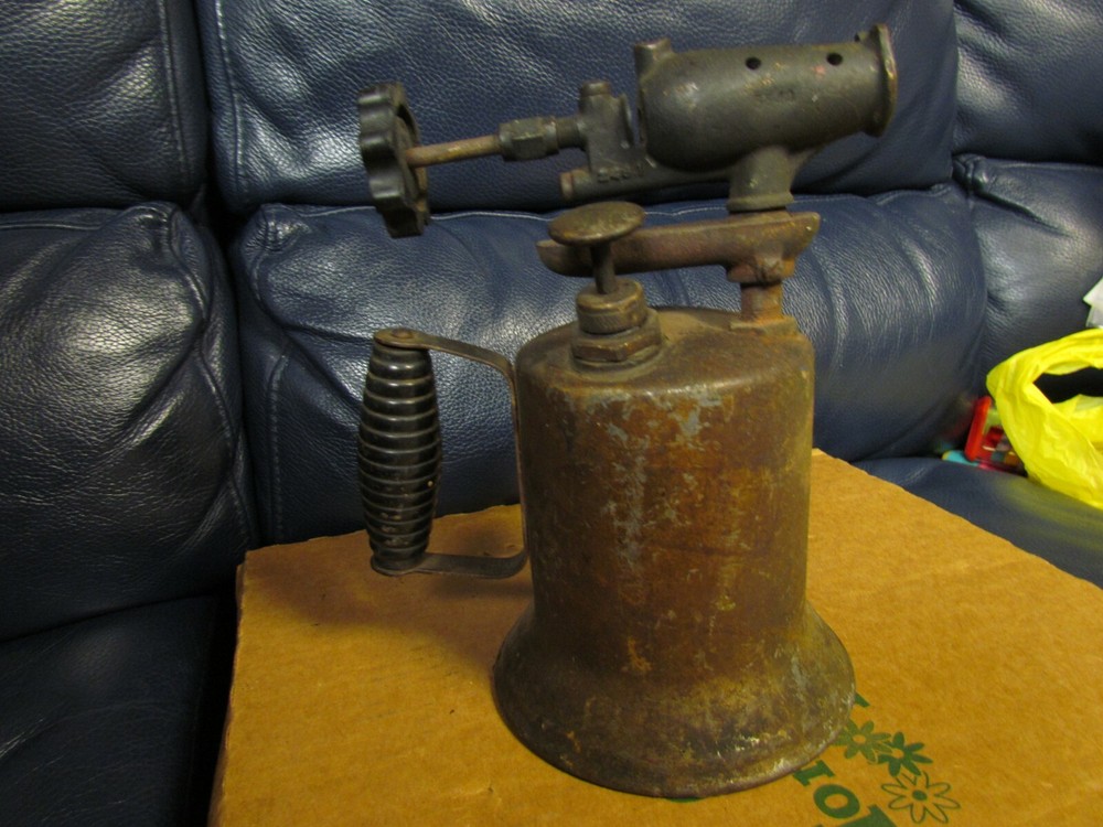 Vintage Antique Turner Brass Soder Torch Gas Blow Torch (5)