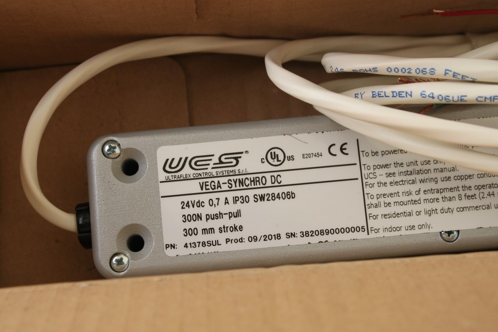 UCS Ultraflex Control Systems 41378SUL VEGA SYNCRO WINDOW ACTUATOR