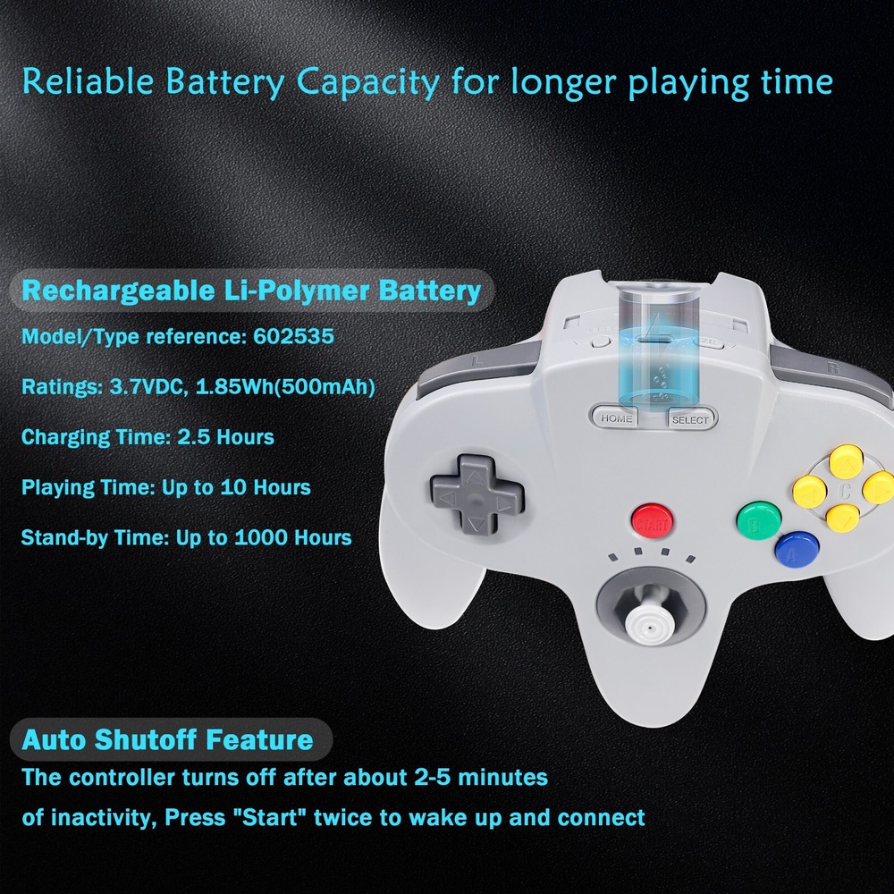 Wireless N64 Switch Online Controller for PC Windows Laptop iOS Mac Raspberry Pi