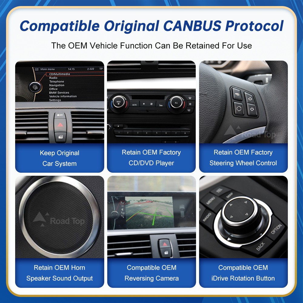 12.3" Carplay Wireless Screen Car for BMW 1 Series E81 E82 E87 E88 2008-2012 CIC