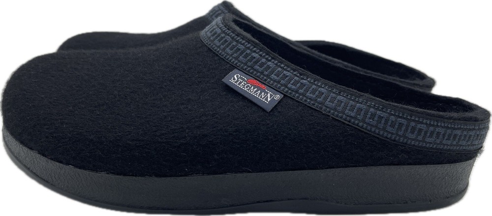 Stegmann Mens Wool Clogs Poly Sole Black Size 12