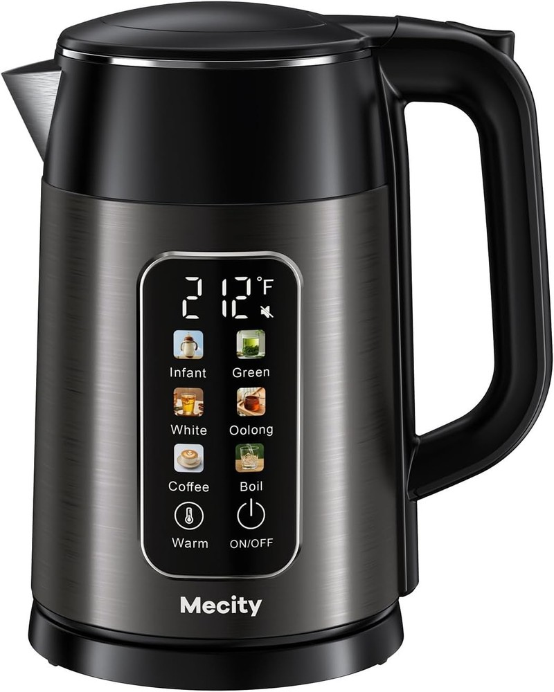 Electric Kettle 1.7L Touch Screen Temperature Control Water Boiler No Plastic