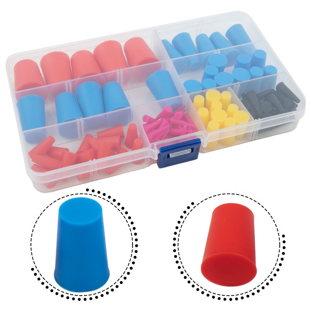 105Pcs Assorted Silicone Cone Kit for Masking in High Temperature Applications
