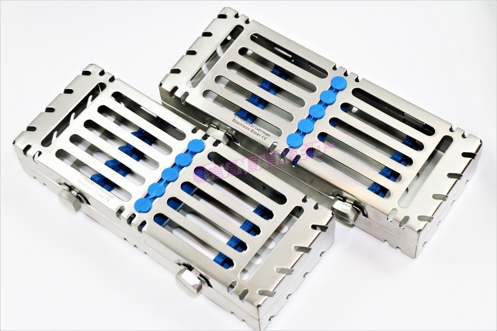 GERMAN GRADE STERILIZATION TRAY FOR 5 INSTRUMENTS DOUBLE BUTTON DETACHABLE 2EA