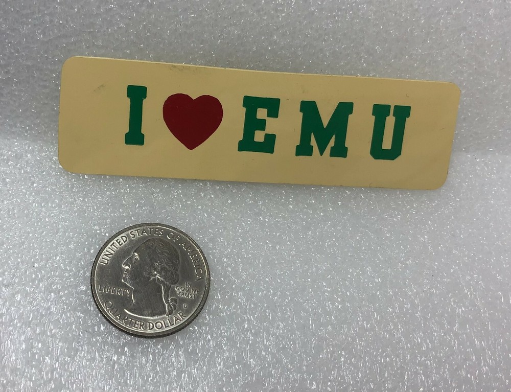 I Love EMU Plastic Pin