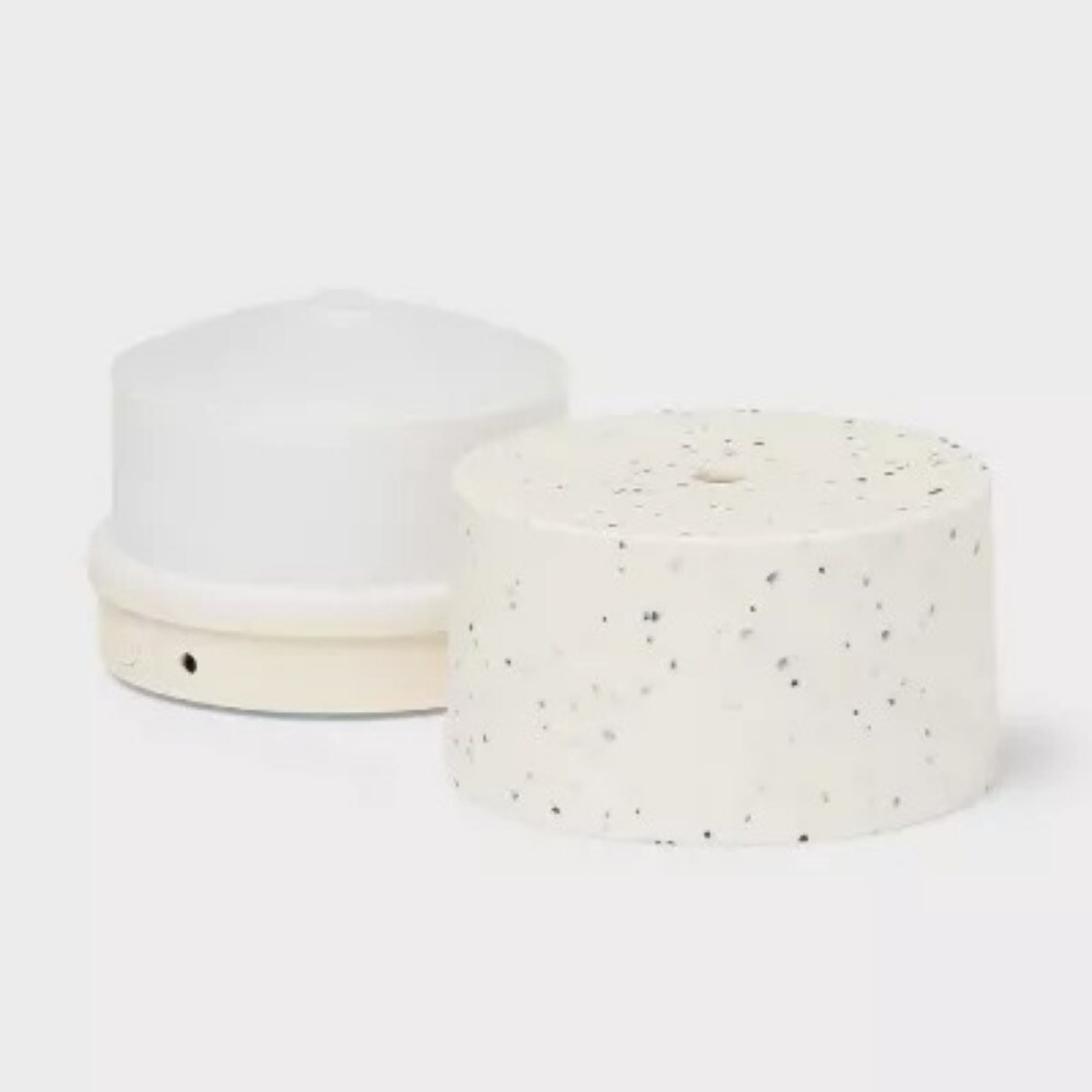White Terrazzo 100ml Mini Diffuser: Ultrasonic, Aromatic Mist, Auto Shut-Off