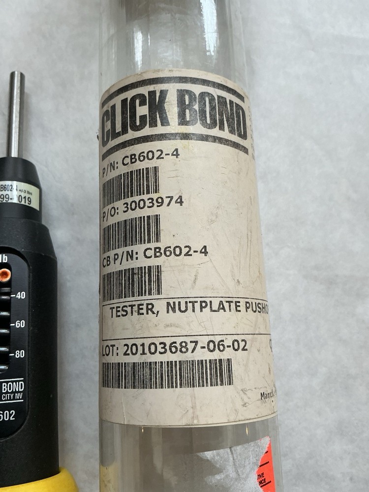 Click bond CB602-4 Nutplate Pushoff Strength Tester