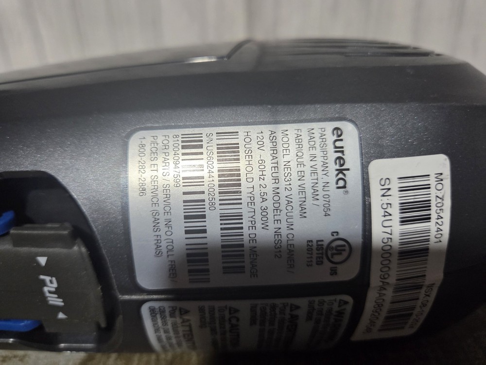 Eureka NES312 Replacement Motor Main Assembly Tested