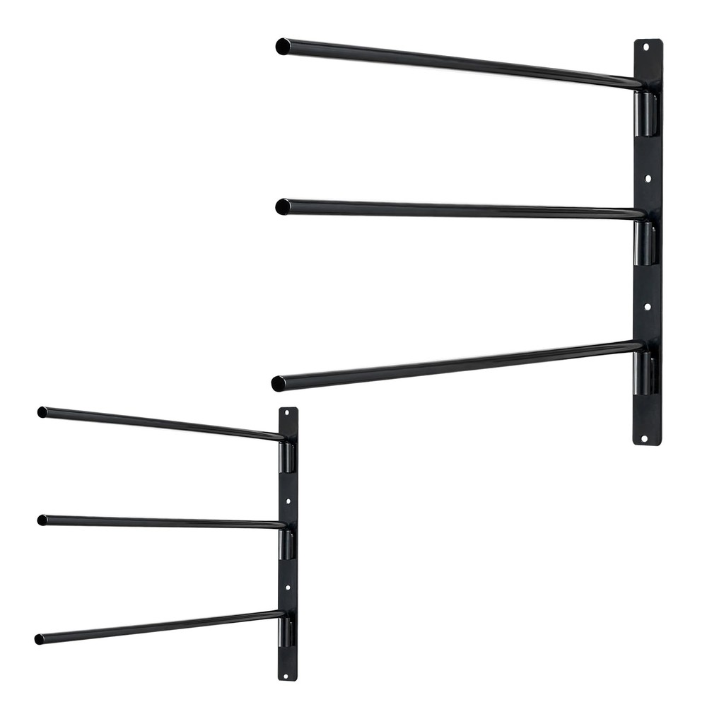 Wall Mounted Saddle Rack 2 Pack Swing Out Holder Three Tiered