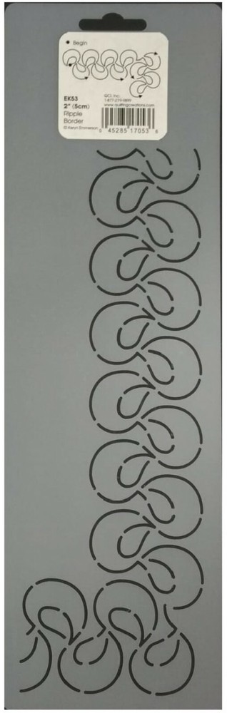 2 Quilting Stencils Pond Ripples & Loop Border Stipple Quilt Pattern Templates