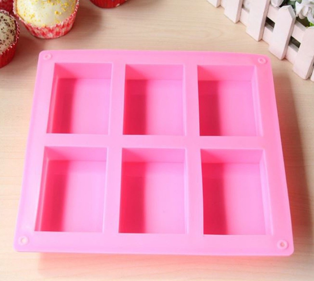 8 Set Rectangle Silicone Soap Making Molds Baking DIY Mold For Cake Bakeware