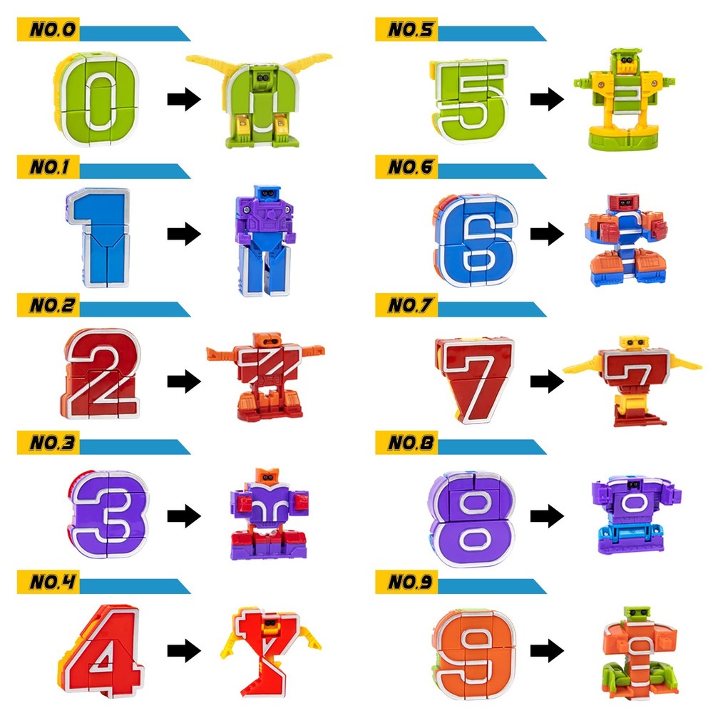 Number Bots Robot Toys for 3-5, STEM Learning Educational Math with Number Bl...