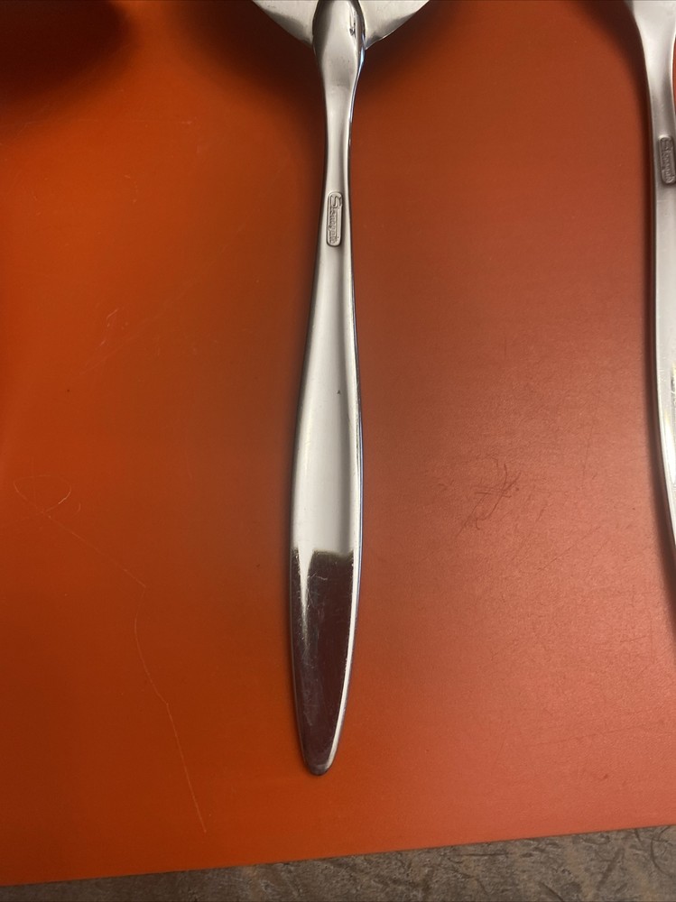 Stonegate Flatware- Solitude- Pie Serve- Ladle- Serving & Pickle Fork 6 Pieces
