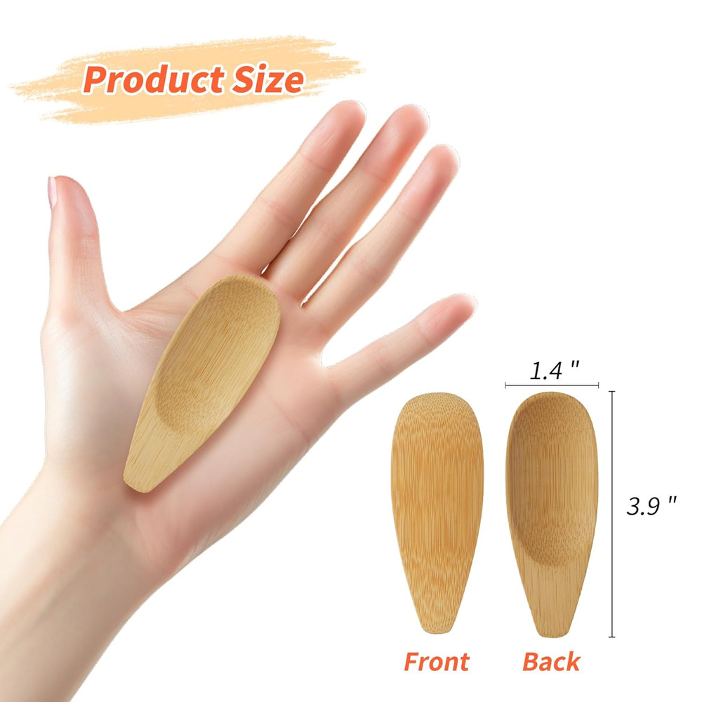 4PCS Deodorant Cream Applicators, Bamboo Multi-Functional Applicator for Deodora