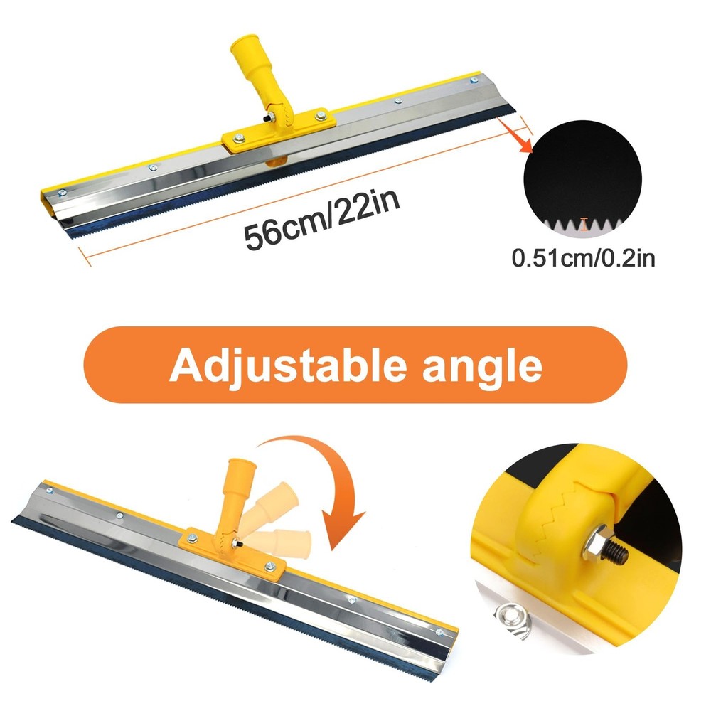 Self Leveling Cement Tool kit, Spiked Roller with Extension Pole for Self Lev...