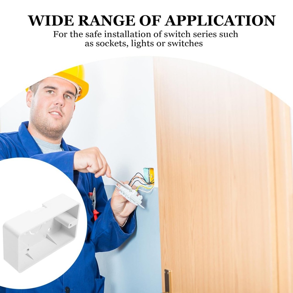 5Pcs Surface Mount Outlet Box,Surface Mount Electrical Box Plastic Junction E...