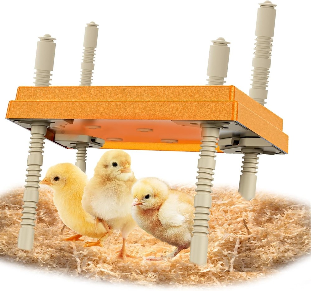 Brooder Plate with Adjustable Temperature & Height,10" X 10" Chick Heat Plate (O