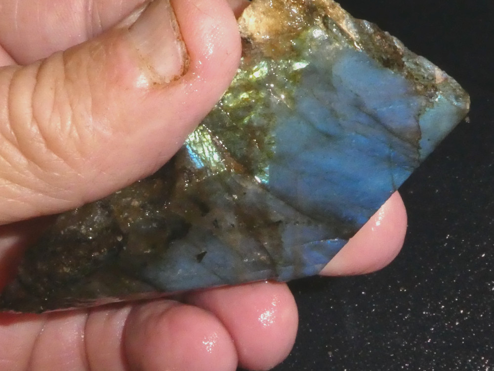 Labradorite 2 small pieces- rough -cabbing-display-collect-