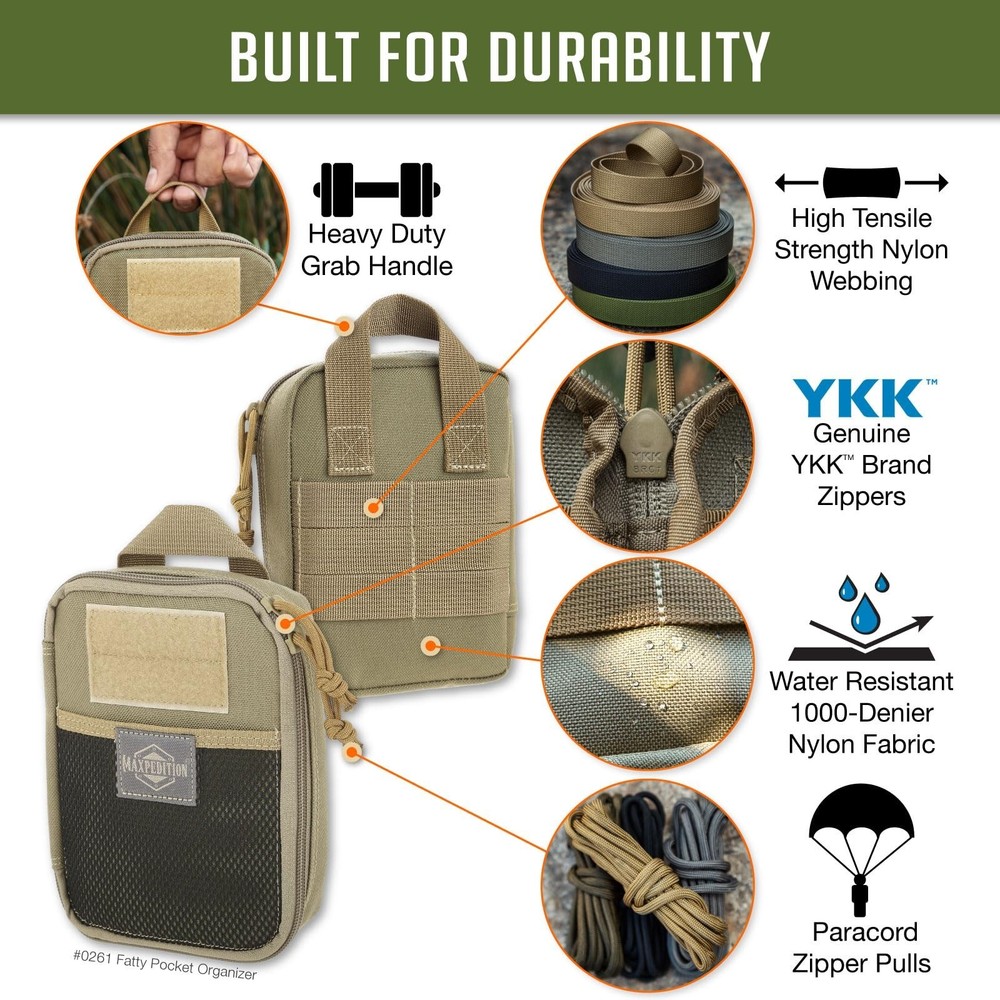 Maxpedition Fatty Pocket Organizer Khaki