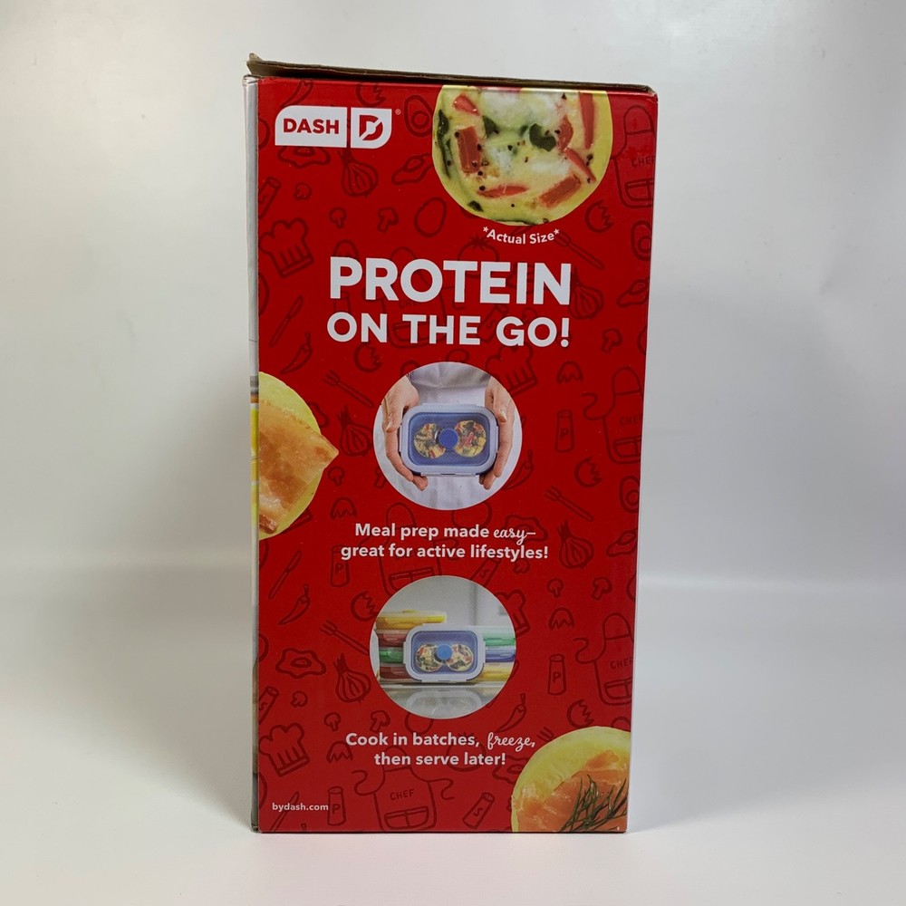 Red Dash Egg Bite Maker Fast Heating w/4 Silicone Cups & Recipe Guide