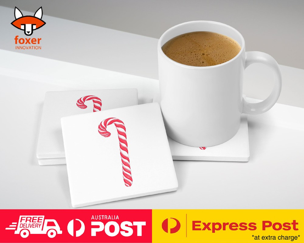 COASTER COFFEE DRINKING MAT|CHRISTMAS CANDY CANE