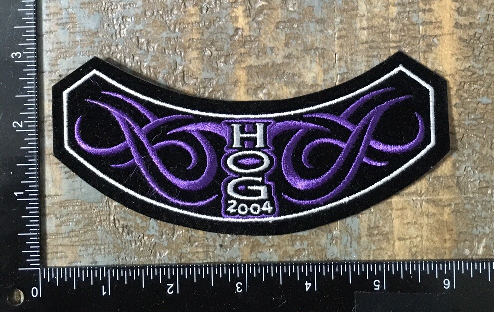 Vintage HOG 2004 Harley Owners Group Biker Embroidered Iron-On Patch