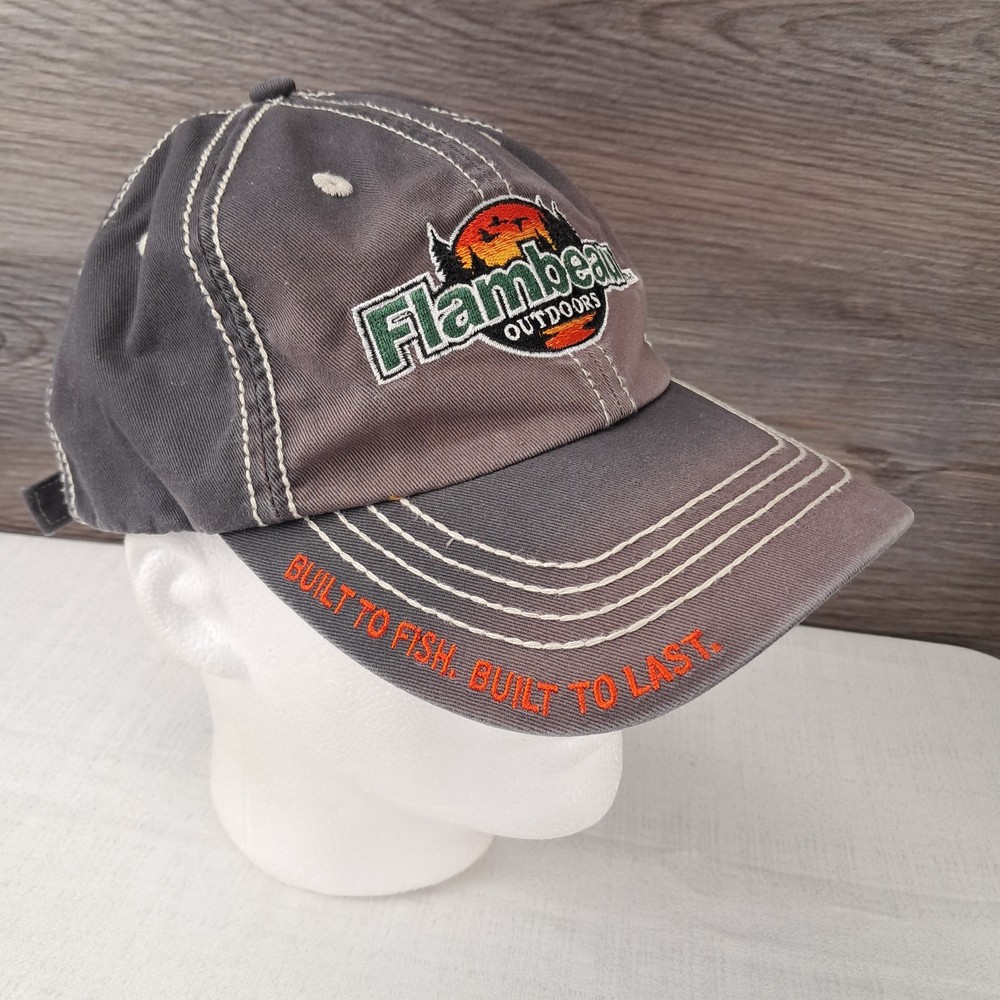 Flambeau Outdoors Strapback Distressed Hat Fishing Cap One Size Adjustable