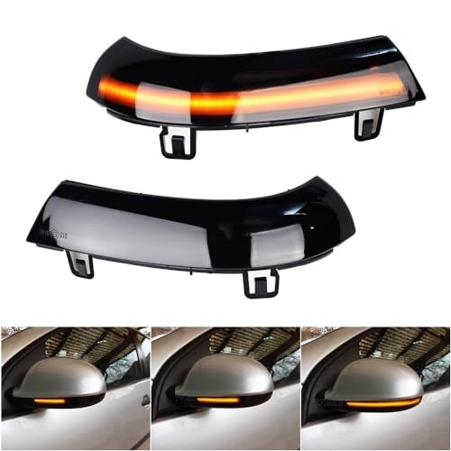 Side Mirror Turn Signal Indicator Dynamic Sequential LED Light for VW Black