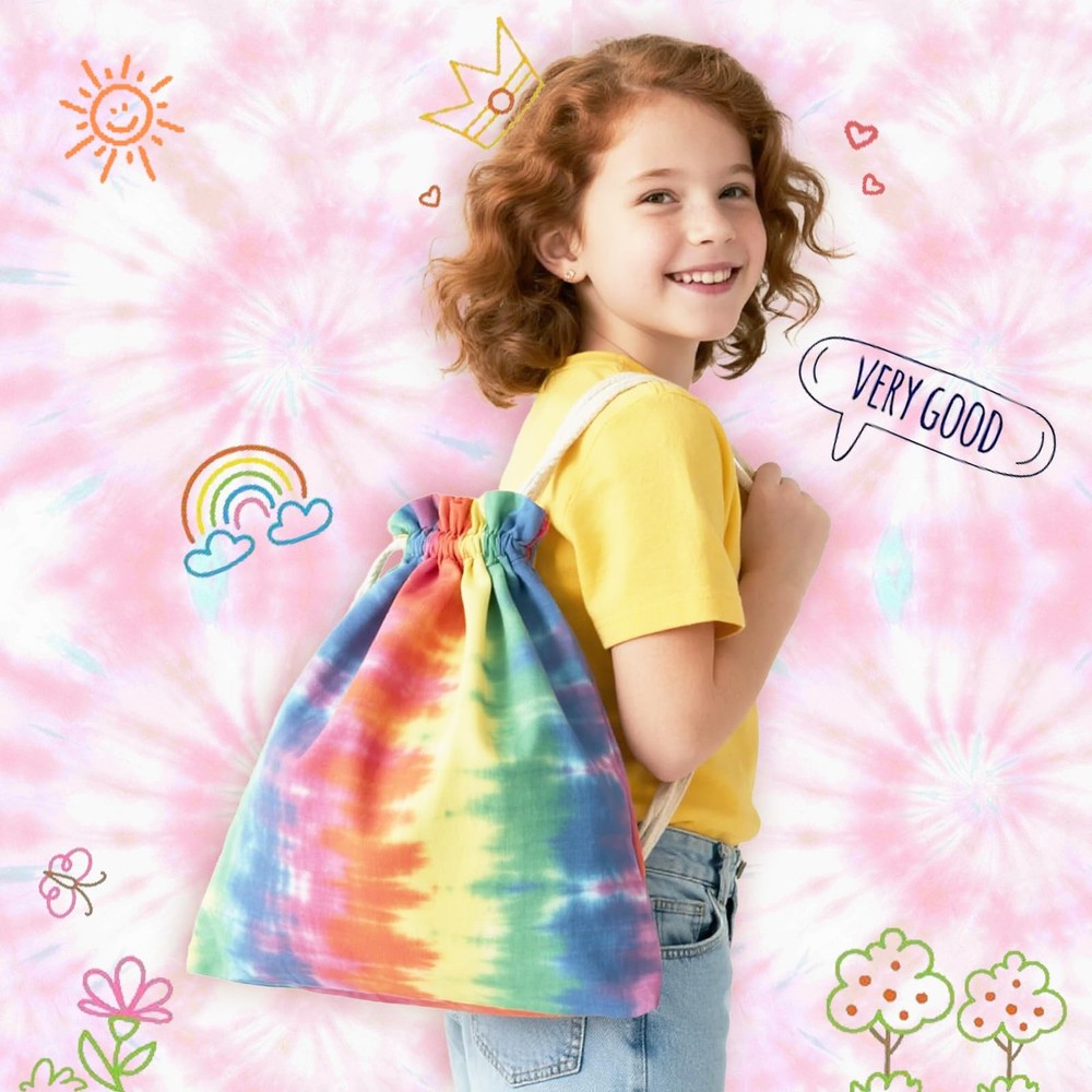 UNBOXING MOMENTS Drawstring Bags 24pcs White Thickened Fabric Medium,