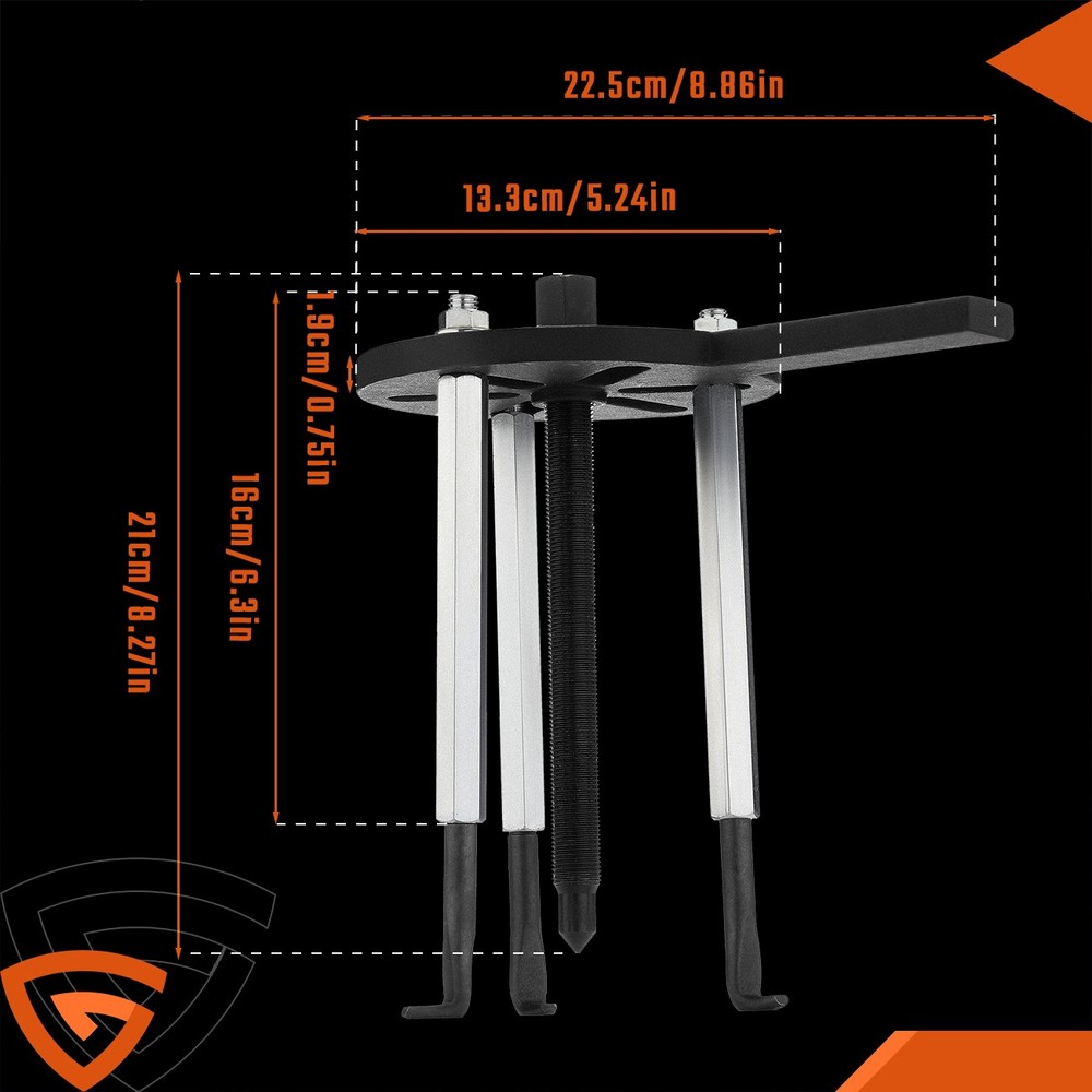 21 in1 Bearing Disassembly Puller Inner Hole Removal Tool Three-jaw Puller Set