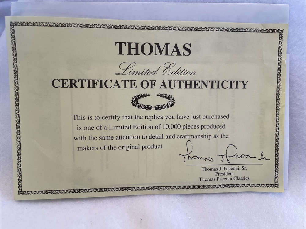 Vintage Retro Thomas Model 1931 Phone Push Button with Paperwork