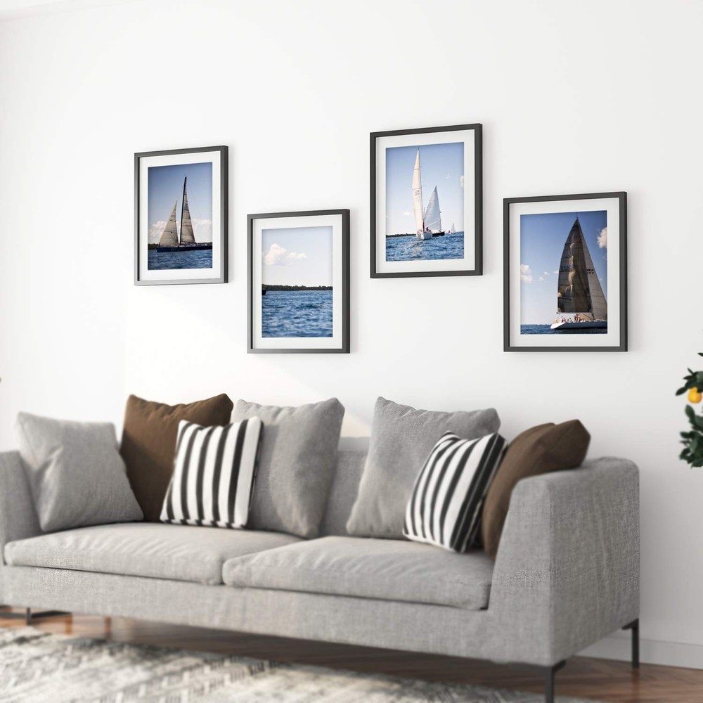 16x20inch Picture Frame 2 Pack Solid Wood Wall Mounting Certificate Poster Ph...